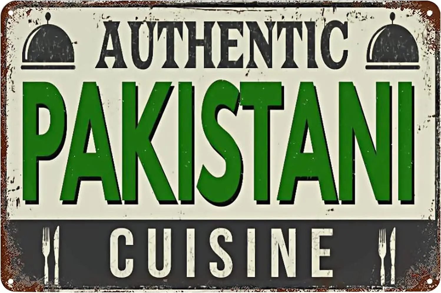 Vintage Metal Signs Authentic Pakistani Cuisine Tin Sign Retro Poster Wall Art Decor Plaque for Home Bar Cafe Club Dinning  s