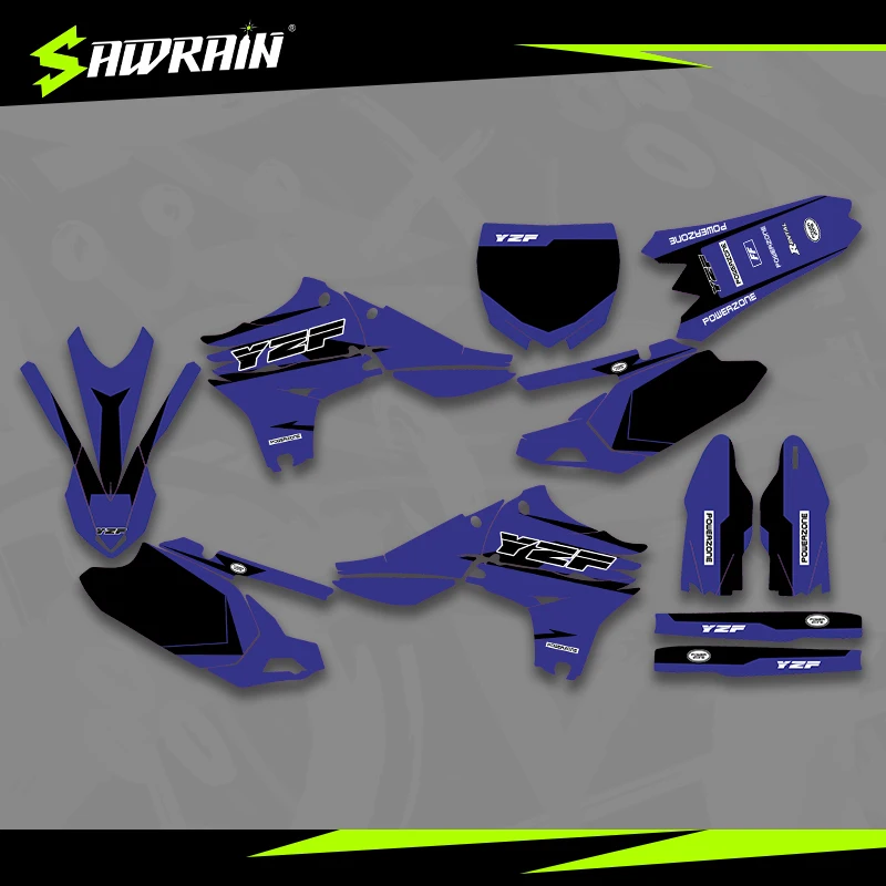 

Sawrain Motorcycle Graphics Backgrounds Decal Stickers Kits for YAMAHA 10-13YZF450 01