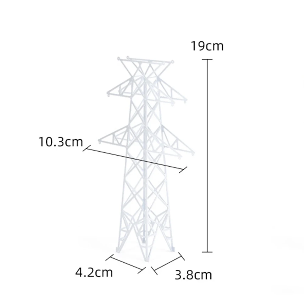 Simulation de tour de ligne haute tension, modèle de Transmission, jouets ABS pour bricolage, scène de Train Raiyway, aménagement de Table de sable, Kit Diorama 1 pièces