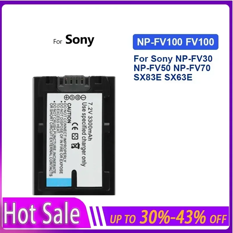 Battery NP-FV50 for Sony NP FV50 FV30 NP-FV40 NP-FV70 NP-FV100 for Sony Handycam HDR-CX580V 760V HDR-PJ540 650V HDR-PV790V