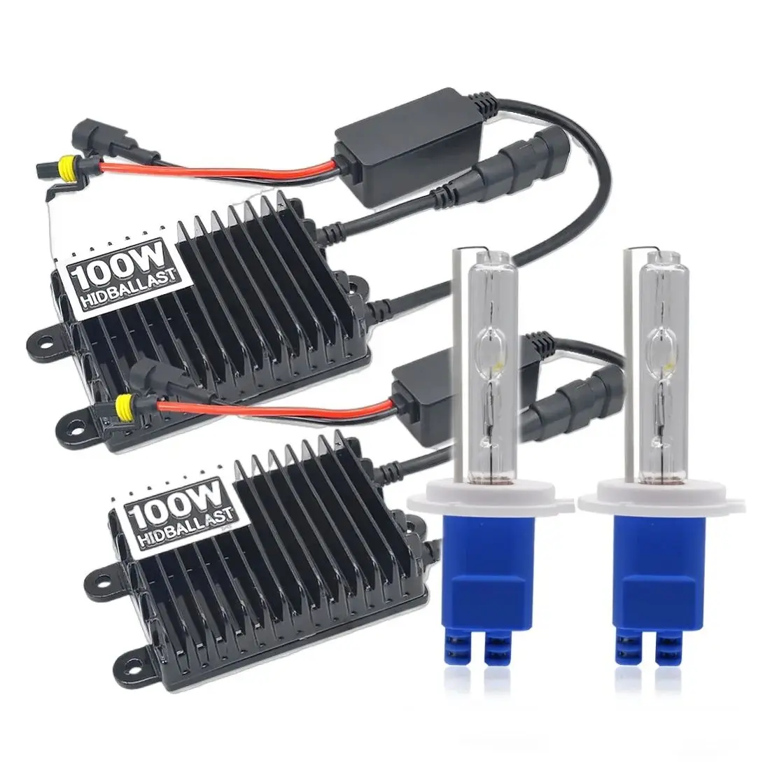 

Ceramic AC 100W High Power Xenon Headlamp Kit for Cars Compatible with H1 H3 H7 H8 H9 H11 9012 Hir2 Hb3 HB4 D2H 12V HID