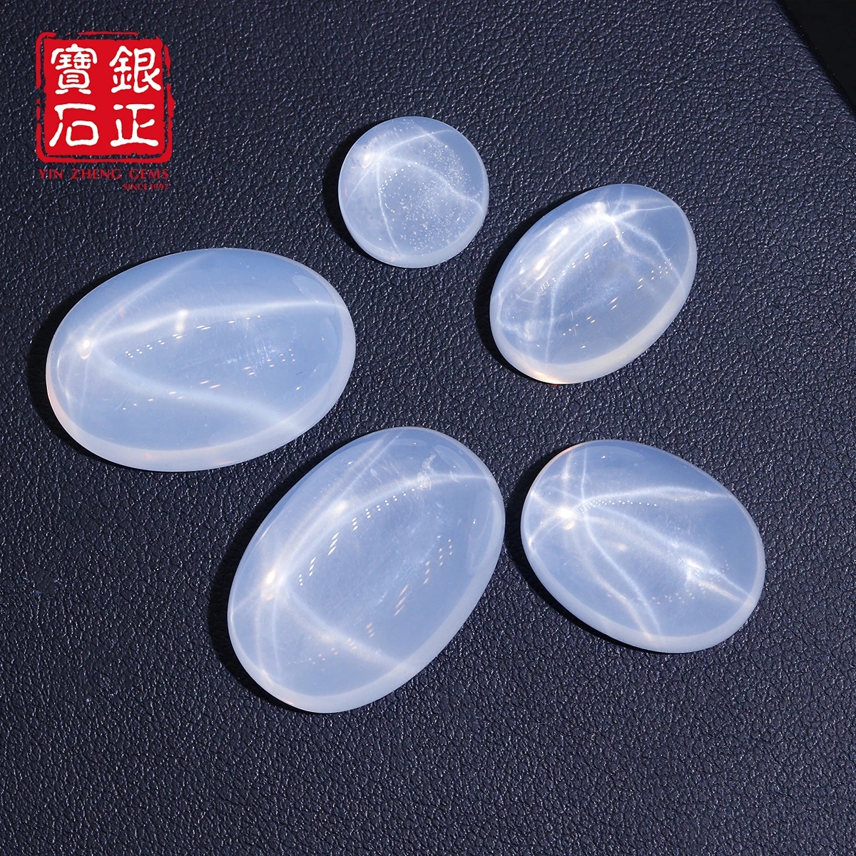 

YinZheng белый овальный лабораторный корундовый кабошон с плоским дном, шестилучевая звезда, сапфир, свободный камень для изготовления ювелирных изделий
