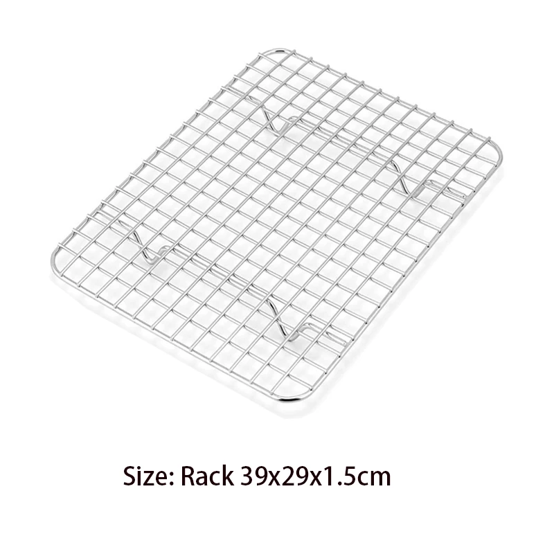 Roestvrijstalen bakplaat Verwijderbaar taartrooster Koelrek Keuken Non-stick Pizza Barbecue Biscuit Plank Bakvormen Pak Gereedschap