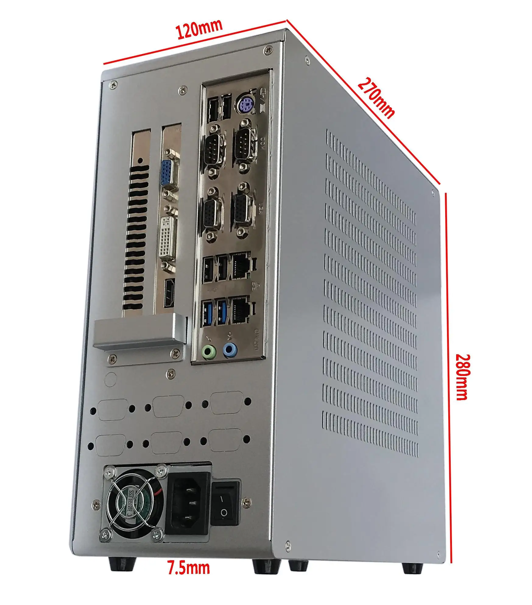 K6P-QM8200 Desktop Industrial PC Supports 4th Gen LGA1150 Core I3 I5 I7 Dual DDR3 Max 16G ATX Power
