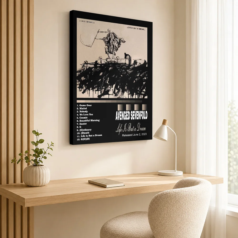 Avenged Sevenfold Life Is But A Dream Canvas Painting Poster Raw Style Wall Art With Personalized Photo For Study Ideal Fan Gift