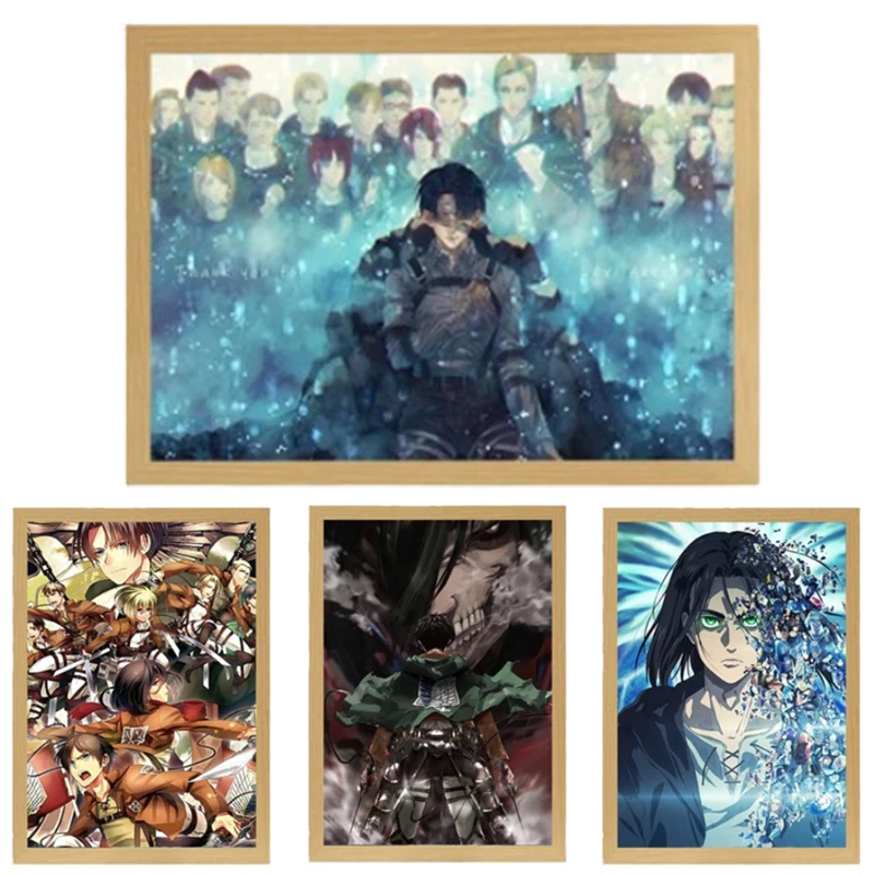 

Атака Титанов Эрен Аниме Светодиодный Ночник Красочный USB-разъем Трехцветное Освещение Мультфильм Настольные Украшения Окружающее Освещение