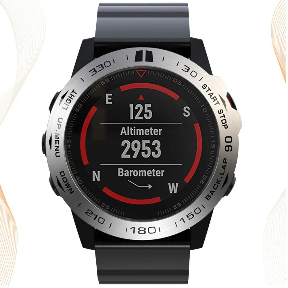 

Metal Watch Bezel for 5X Silver Ring Black Letter Slim Fit Protection Against Dirt Damage Easy Install