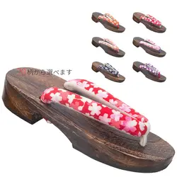 Japan Style Anime Cosplay Shoes Boys Girls Summer Flip Flops Warrior Clogs Flower Geta Sandals for Halloween Party