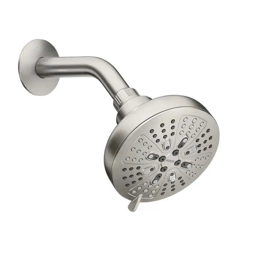 Brushed Nickel Hydro Energetix EightFunction Showerhead with Standard 5 Diameter Spray Head, 200W0SRN