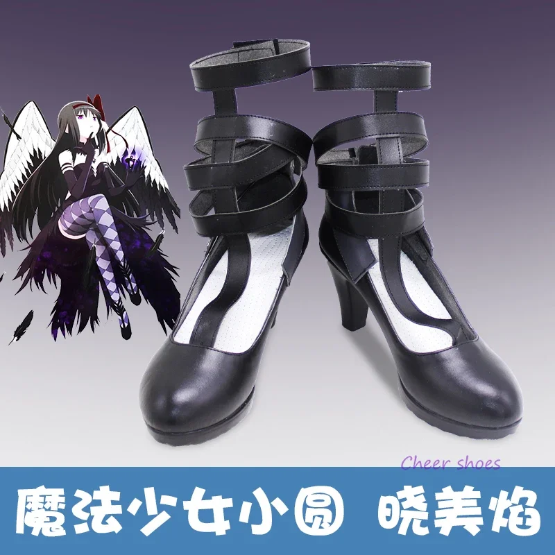 Anime Puella Magi Madoka Magica Cosplay Shoes Halloween Akemi Homura Cosplay Costume Prop Akemi Homura Anime Cosplay Shoes Women