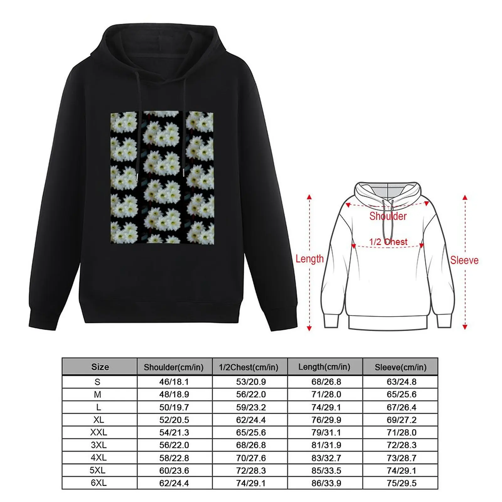 White flowers by Iritof Pullover Hoodie fashion men men's sweat-shirt mens hoodie