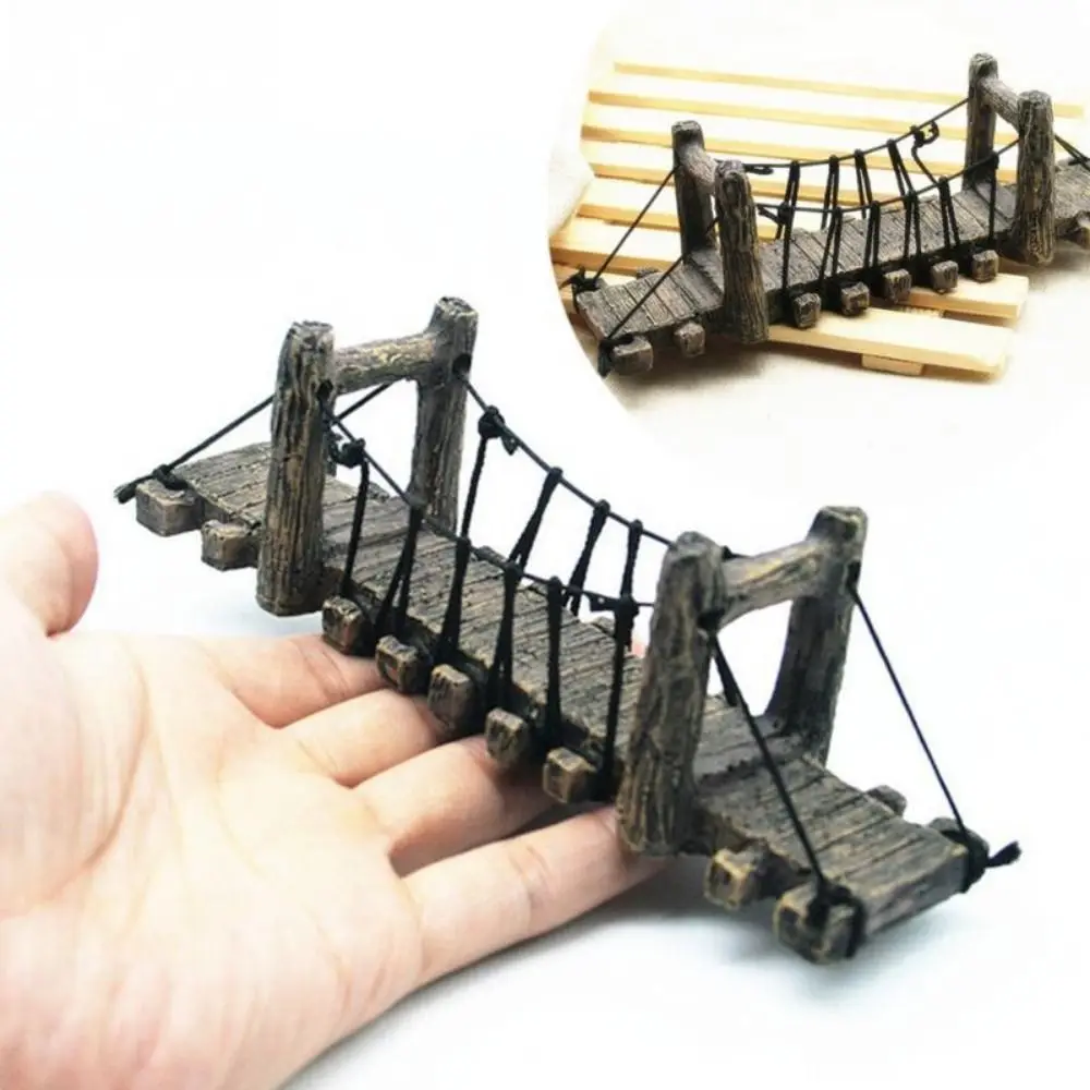 Aquarium Resin Bridge Fish Tank Ornaments Decoration  Rockery Mountain Bridge Landscape Pet Supplies - Image 6