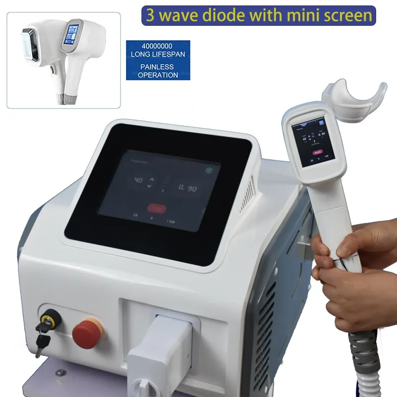 Newest Ice Diode Laser 755 808 1064nm /High Efficiency 808nm Diode Laser Hair Removal Machine