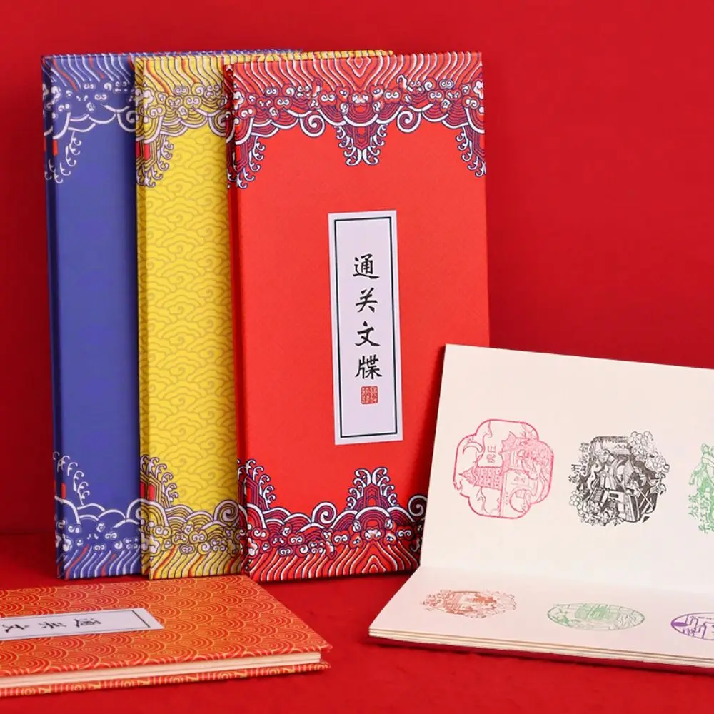 Collect Postmarks Folding Organ Notepad Blank Inner Page Chinese Style Retro Court Notebook Traveler Stationery Writing Paper