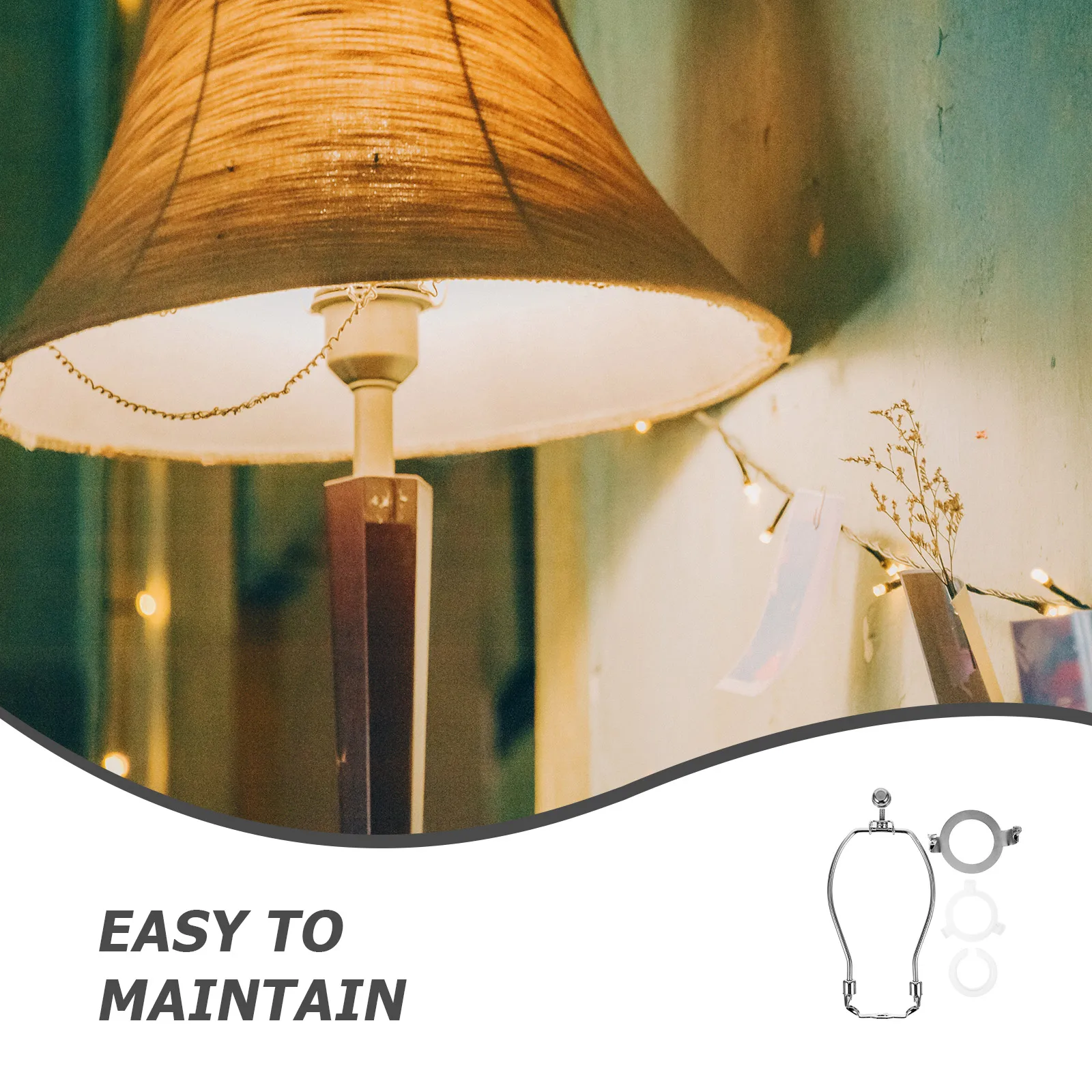 

1 set 1 Set 6 Inch Replacement Electroplated Iron Lampshade Frame Heavy Duty Lamp Harp For Floor Table Lamps Detachable Lighting