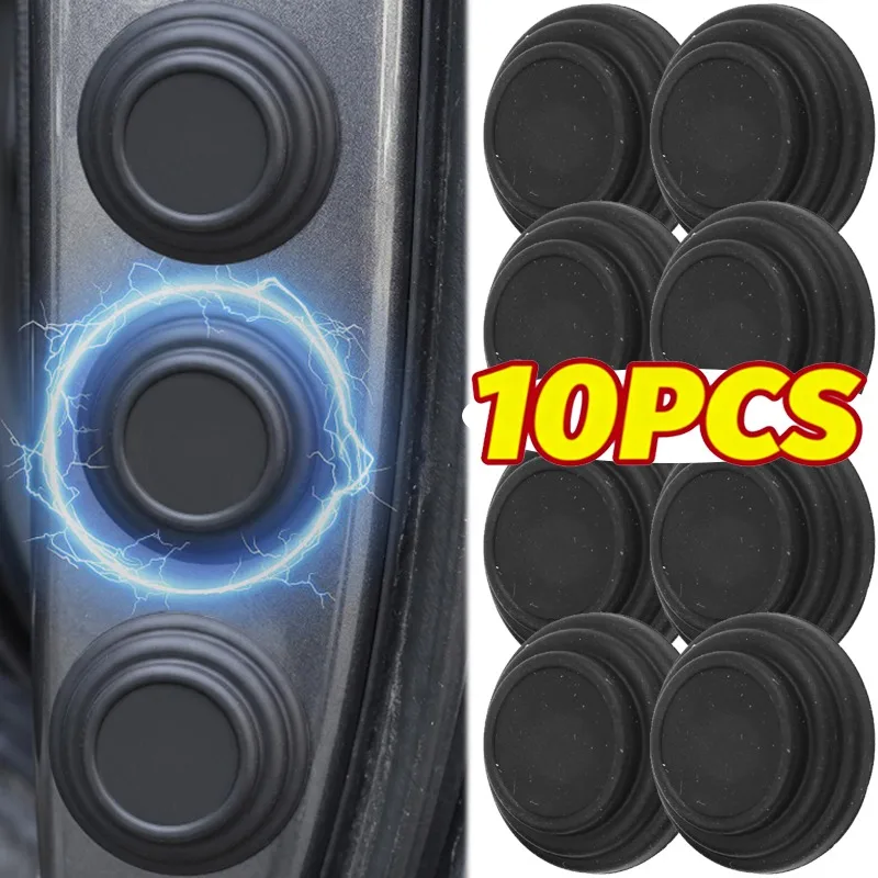 Car Door Magnetic Shock Absorber Pad 3-Layer Thickened Silicone Buffer Cushion No Glue Paint-Safe Reduce Closing Vibration