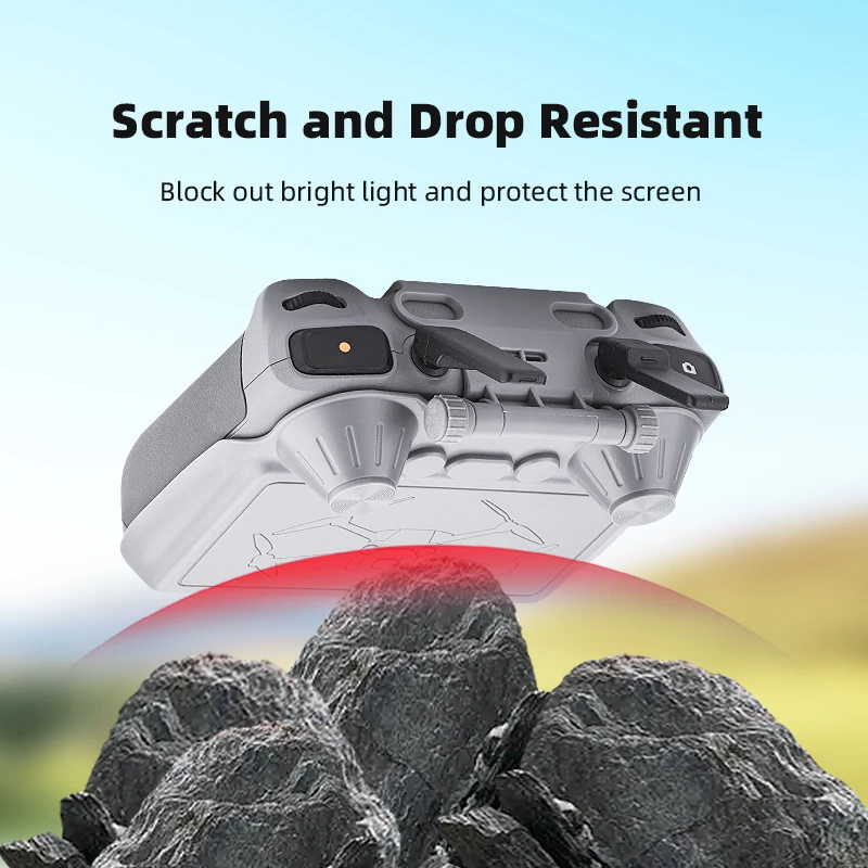 BRDRC 2 in 1 Remote Controller Sun Hood Sunshade for DJI Flip/Mini 4 Pro,Screen Protector Protective Shell Cover for Air 3 RC 2