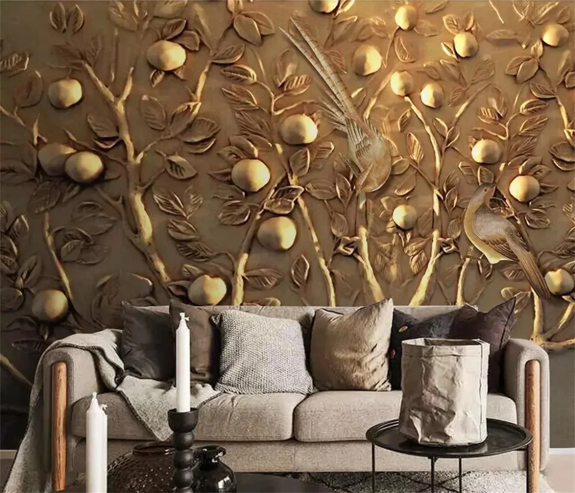 

3d фото обои 3D фон современного минималистского спальни настенная стереоскопическая 3D рельефная древесина пространство обоев