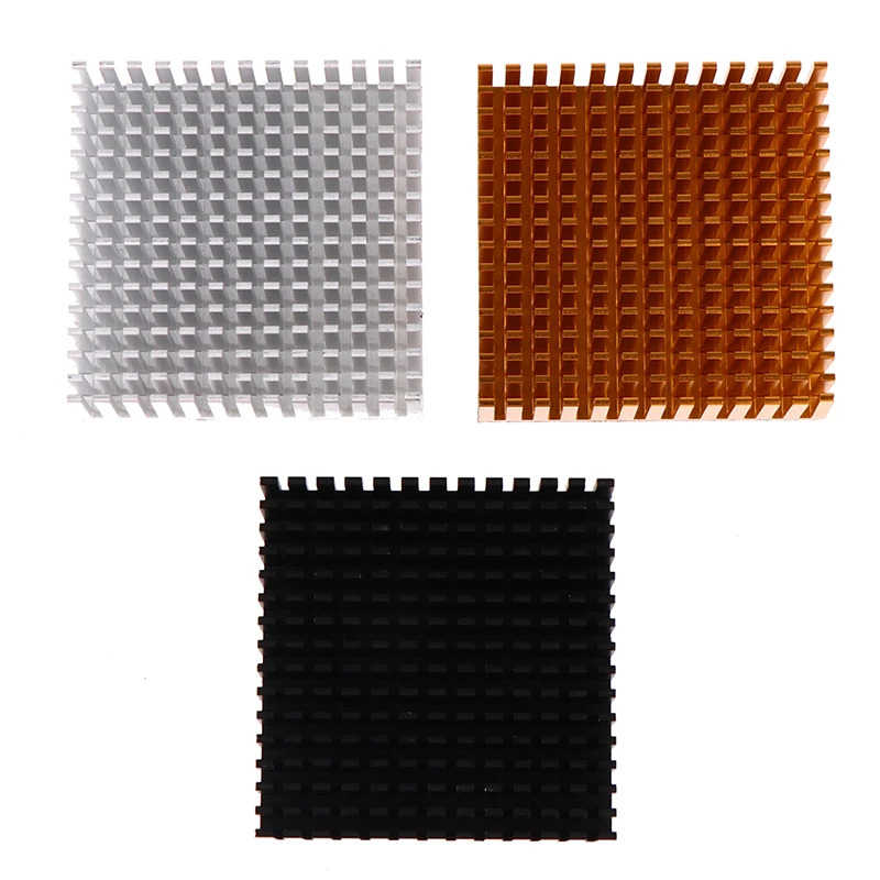 Panel Heatsink Aluminium Pendingin CPU Power IC Chip Radiator 50*50*15MM Heatsink Slotting untuk Chip Elektronik
