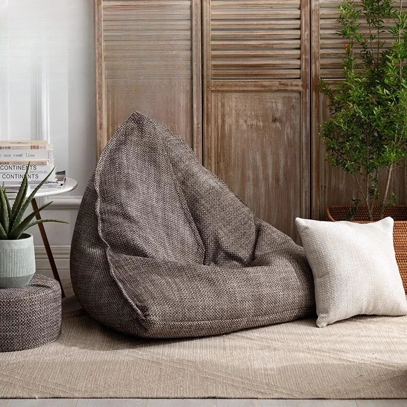 Sofá perezoso tatami lectura descompresión crema viento frijol saco de arena balcón puede tumbarse y dormir