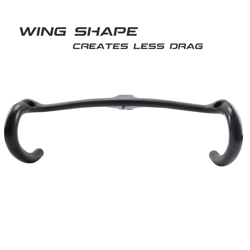 1-1/8“ Integrated Carbon Handlebar,Road Bicycle Speed Handlebars,400/420/440mm,Inner Routing,Racing Bike Drop Bars