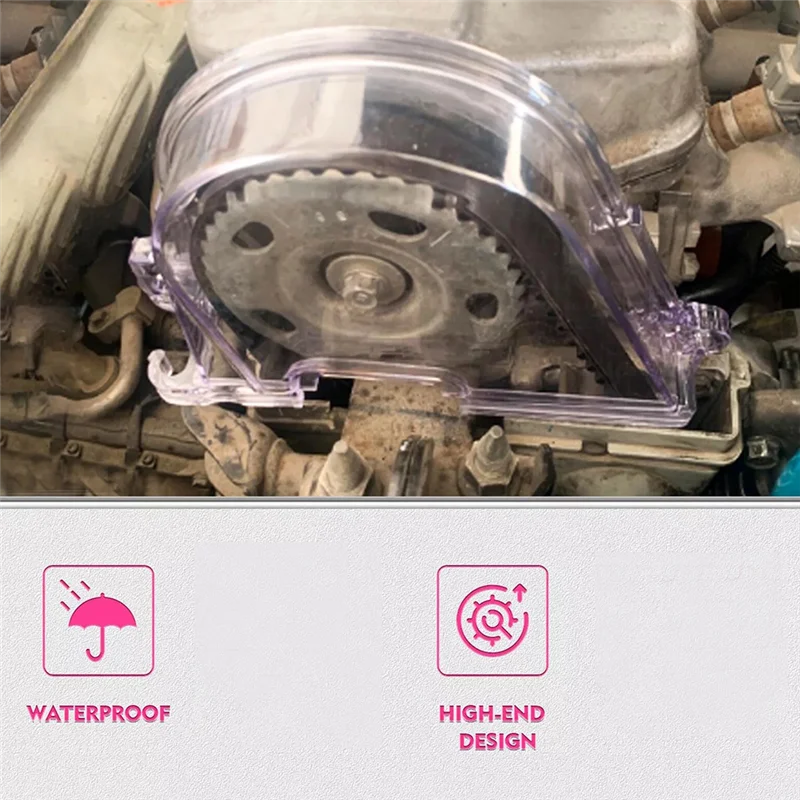Clear Cam Gear Timing Belt Cover Turbo Cam Pulley For Honda Civic 96-00 EK D15 D16 / 92-95 EG D16ENGINE - view 6