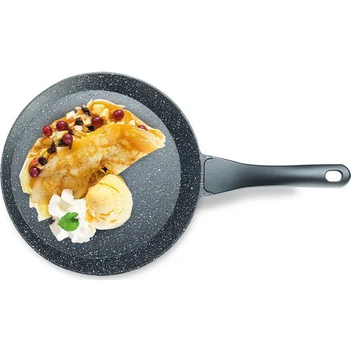 Thermoad Aluminum Casting Granite Crepe Pan/Gray