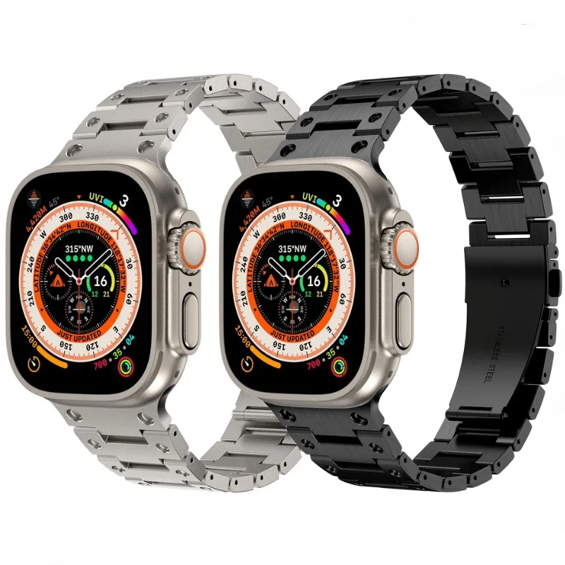 

Metal strap For Apple Watch Ultra 49mm 9 8 7 45mm 41mm Stainless Steel Bracelet Wristband iWatch 6 5 4 3 SE2 44mm 40mm 42mm band