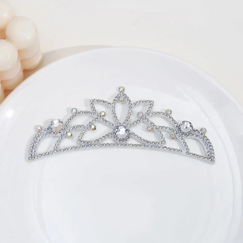 6 Stück Diamant-Blumenkönigin-Applikationen, magische Haarspange, Kronen-Dekoration, DIY-Aufnäher für Kleidung und Schuhe – Detail 2