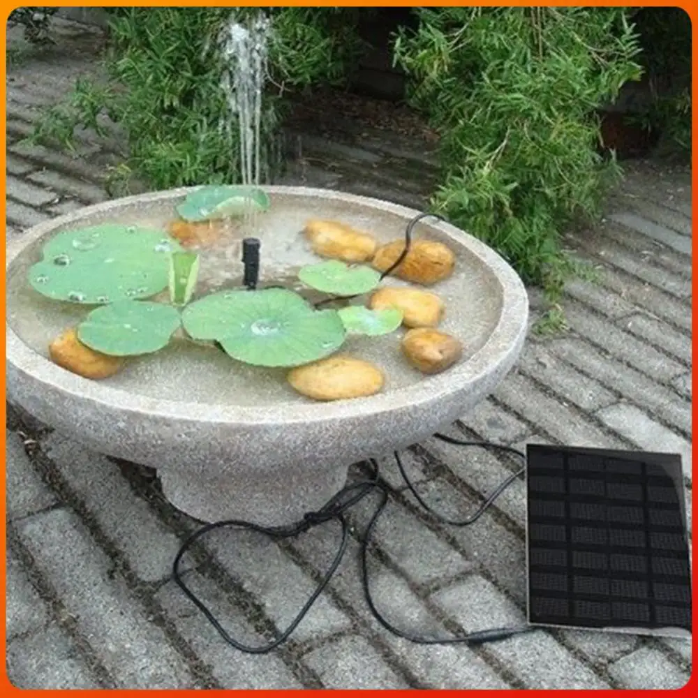 

Солнечный насос для фонтана 1.2 Вт, 200 л/ч, с 6 насадками, комплект для пруда, для птичьих поилок, садовых и малых прудов