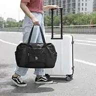 Hand-held Drawbar Travel Bag Women's Business Foldable Travel Clothing Storage Package 2025 Newest Moving Luggage Bag