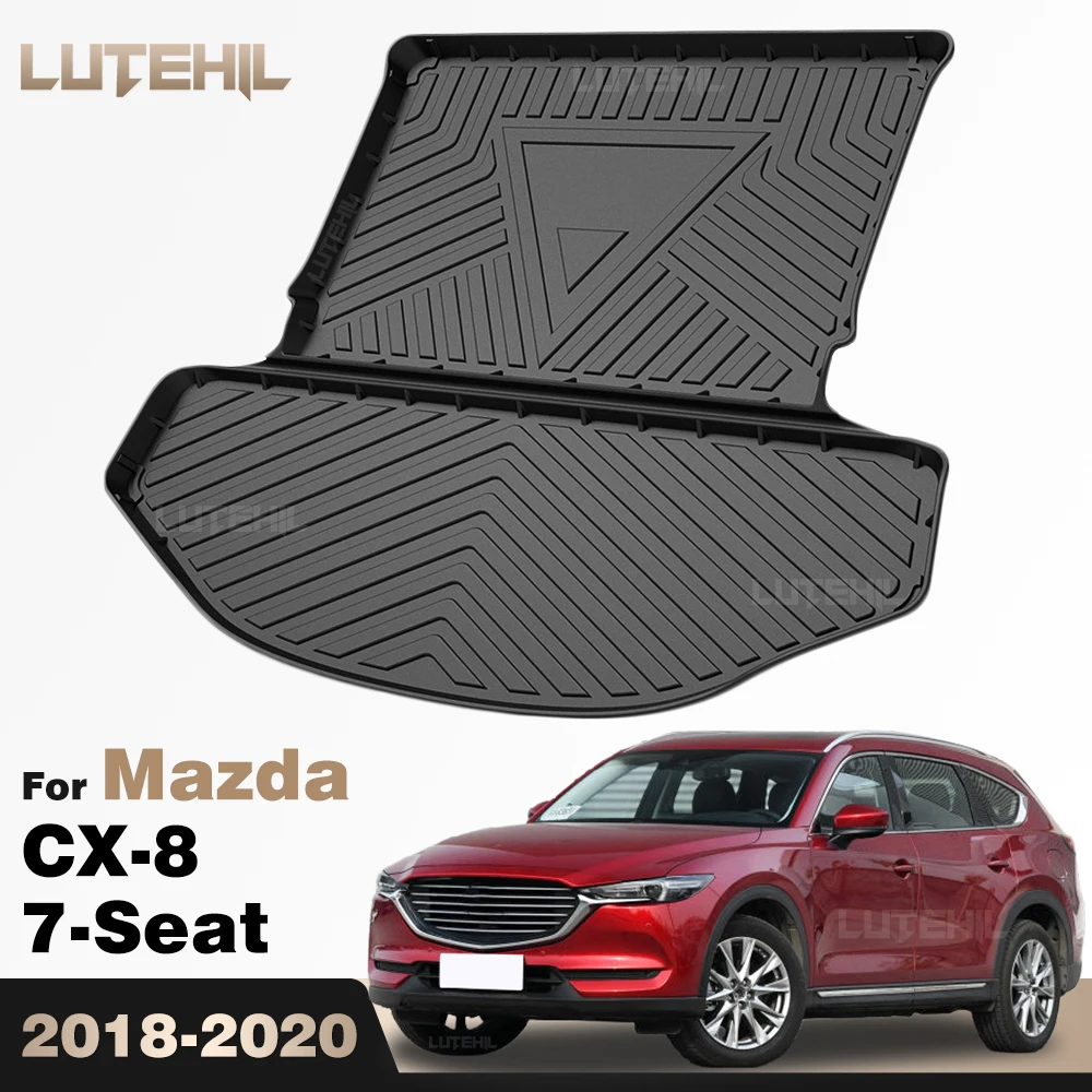 

Для Mazda CX-8 7-местный 2018-2020 2019: Коврик в багажник из TPE, защитный вкладыш, водонепроницаемые аксессуары