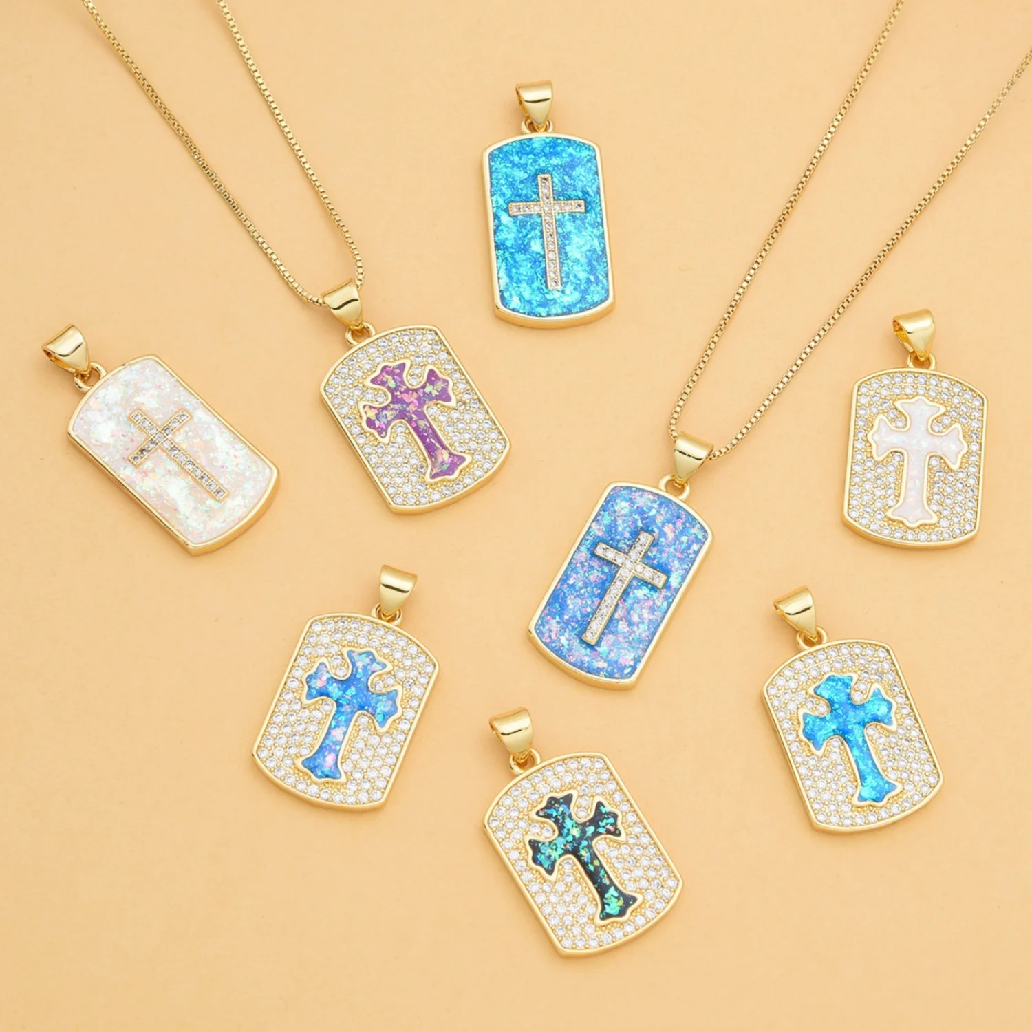 5pcs European and American Australian Baby Shell Cross Pendant Accessories DIY Pearl Necklace Jewelry Making Materials Wholesale