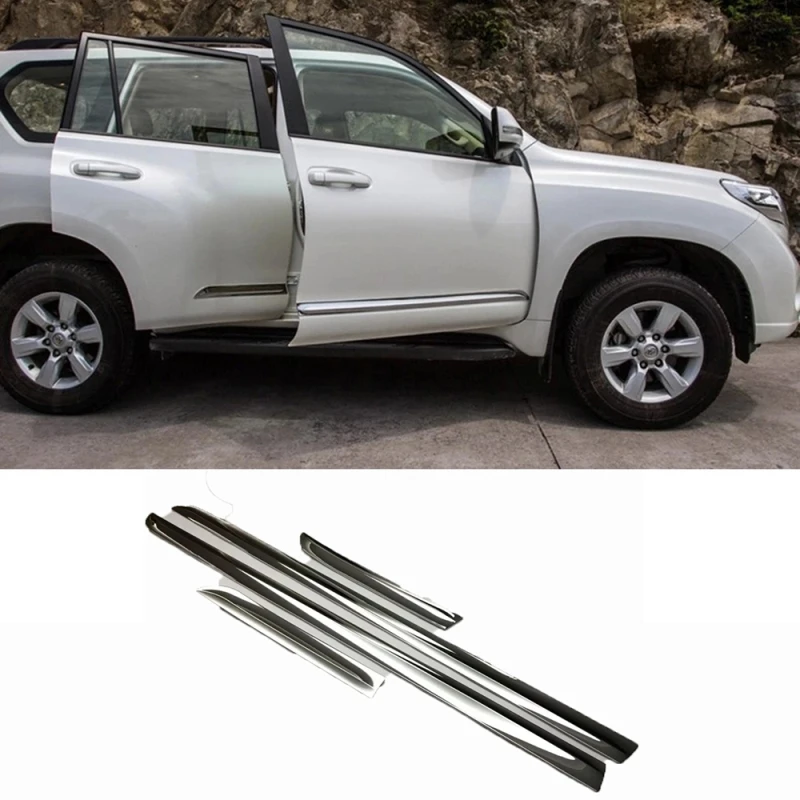 For Toyota Land Cruiser Prado FJ150 150 2010-2019 ABS Door Body Molding Door Body Anti-scratch Protector Car Side Strips Trim