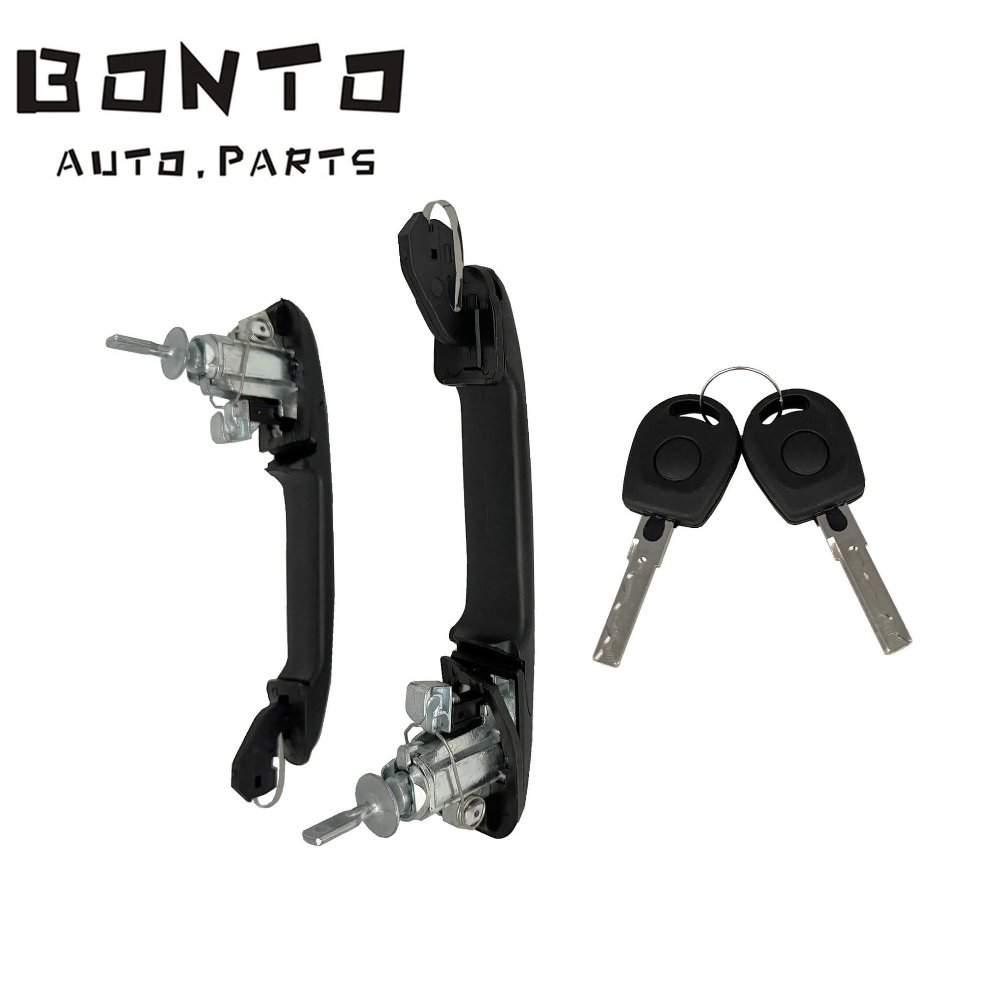 BONTO Front Left Right Door Handle with 2 Keys For Ford Galaxy VW Sharan Seat Alhambra OEM:6K0837205 6K0837206