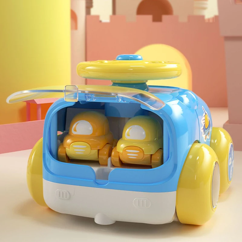 Cartoon Catapult Car Brinquedos para crianças, brinquedos de carro deslizantes bonitos, Baby Finger Exercise Puzzle, Fun Holiday Birthday Gift for Children