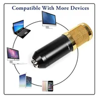 Professional Condenser Microphone Mic Home Studio For PC 2025 Singing Karaoke Streamer Streaming V8 Sound Card Arm BM 800