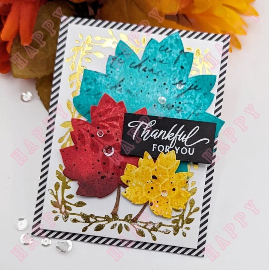 Metal Cutting Dies Stamps Halloween Florals Pumpkins Spooky Frightful Frames Handmade Scrapbooking Decoration Embossing Template