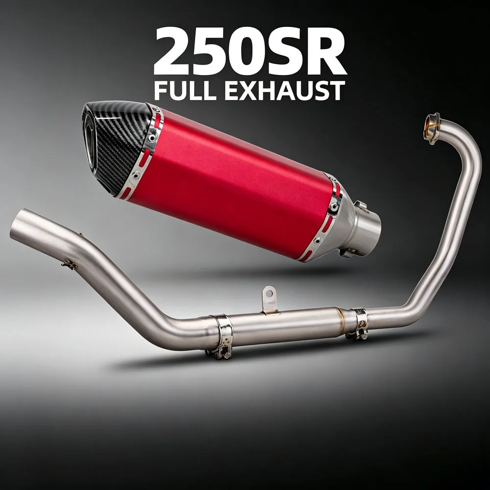 

250SR Exhaust System For CFMOTO 300SR 250/300SS 25/300NK Motorcycle Escape Kit Sport Street Bike Front Pipe With 370MM Muffler