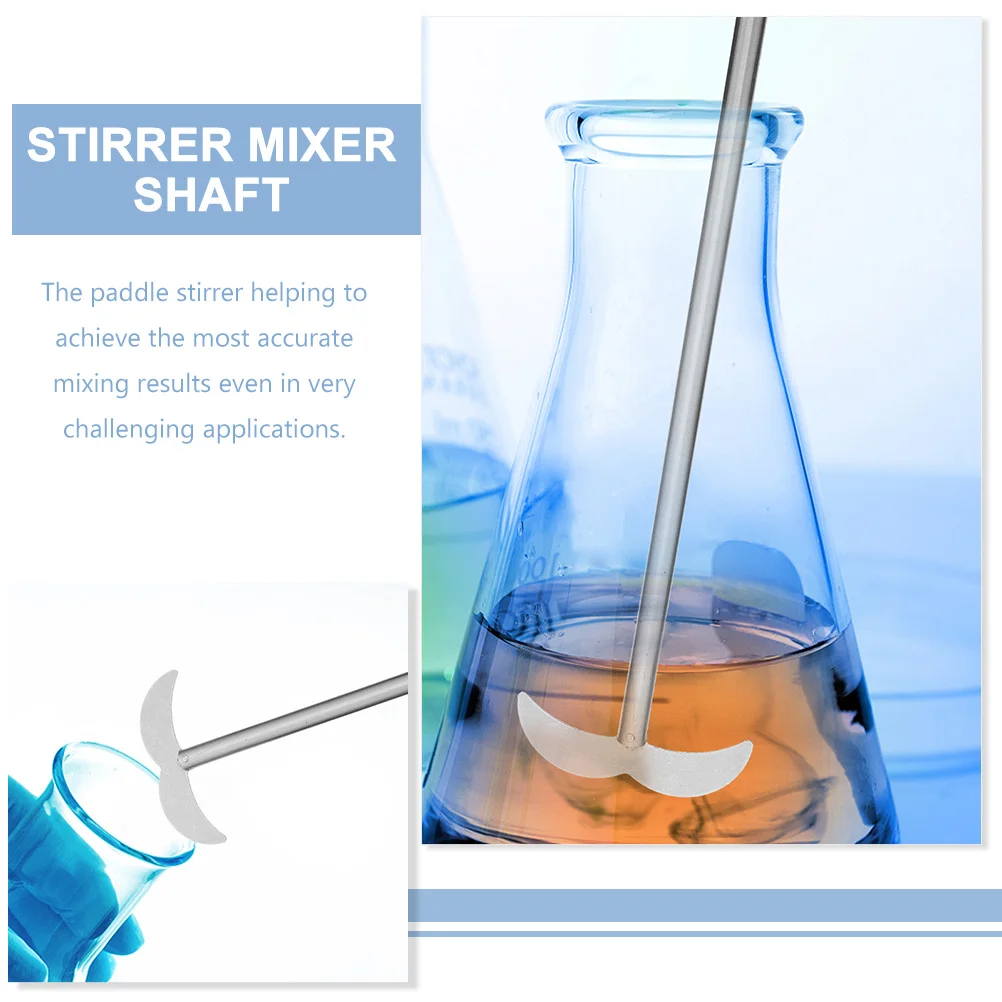 

2Pcs StainlessSteel StirringBar Paddle MixerShaft SilverRod LabReagent ChemistryExperimentalTools LiquidMixing