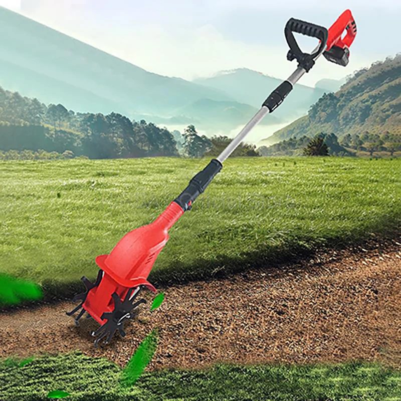 20V Cordless Handheld Tiller Garden Cultivator Electric Tool Professional Portable Design For Soil Loosening And Gardening Work