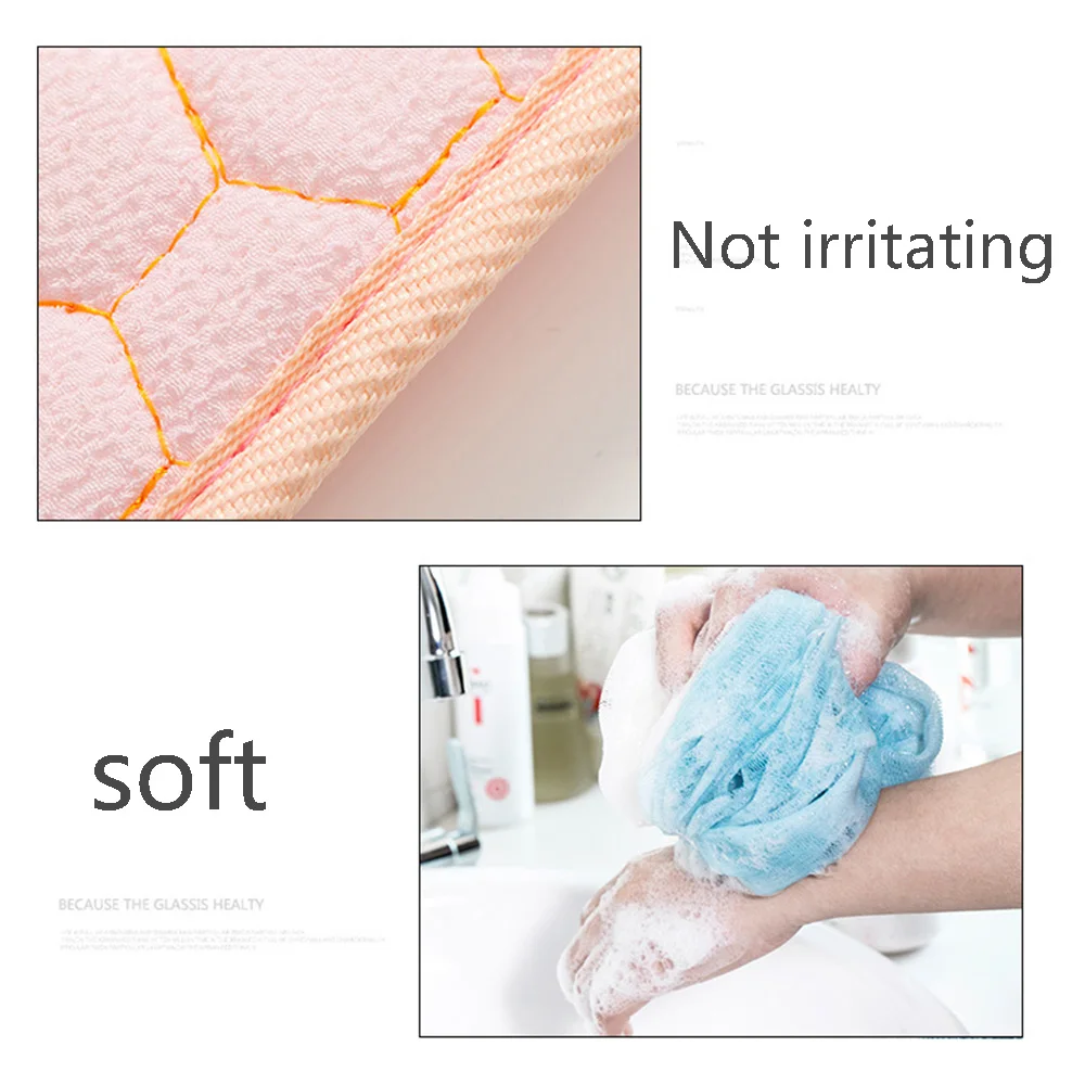 Three-Piece Bath Flower Pull Back Strip Scrubbing Glove Set Strong Mud Bath Gloves Ball Belt Body Cleaner Exfoliating Scrubbers