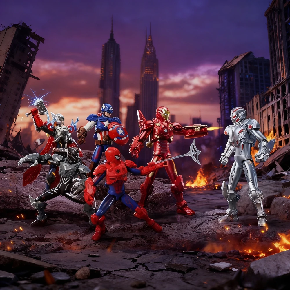 مكعبات بناء مارفل سوبر آرمور للرجال ألعاب ديناميكية فائقة الرجل الحديدي سبايدرمان تجميع شخصيات الحركة المصنوعة يدويًا مجموعة هدايا للأولاد #3