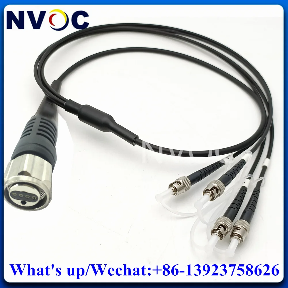 MM,4C,OM3-150,4.0mm,TPU Armored Cable,0.5/1M,4Core 50/125 4F ODC Male Round to LC/SC/FC/ST Fiber Optic Patch Cord Jumper