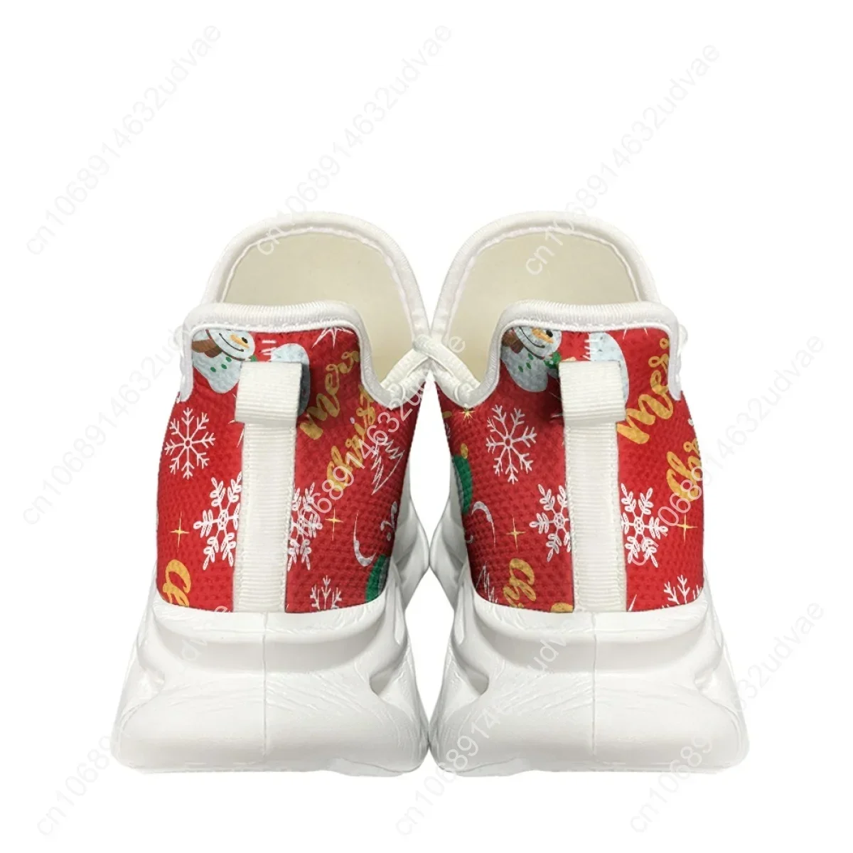 Christmas Pattern Sneakers Holiday Print Mens Claasic Sneakers Flats Lace UP Casual Shoes Platform Wear-resistant Footwear 2023