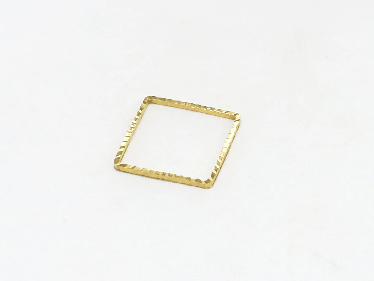 50pcs Lace Square Connector, Brass Charm For Jewelry Making, Earring Findings, 8mm 10mm 12mm 14mm 15mm 16mm 18mm 20mm 25mm R2854