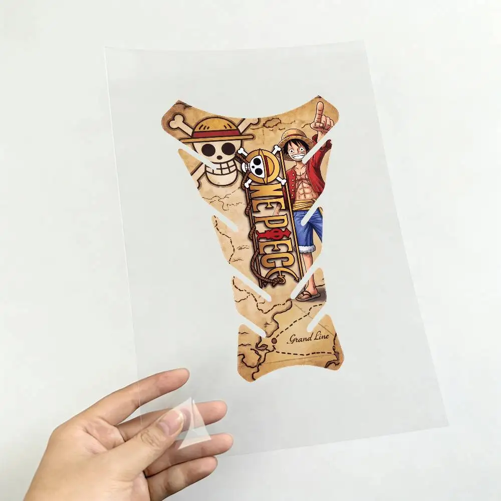 ONE PIECE Motorcycle PVC Tank Pad Tank Cap Protector Racing Sticker Universal - view 5