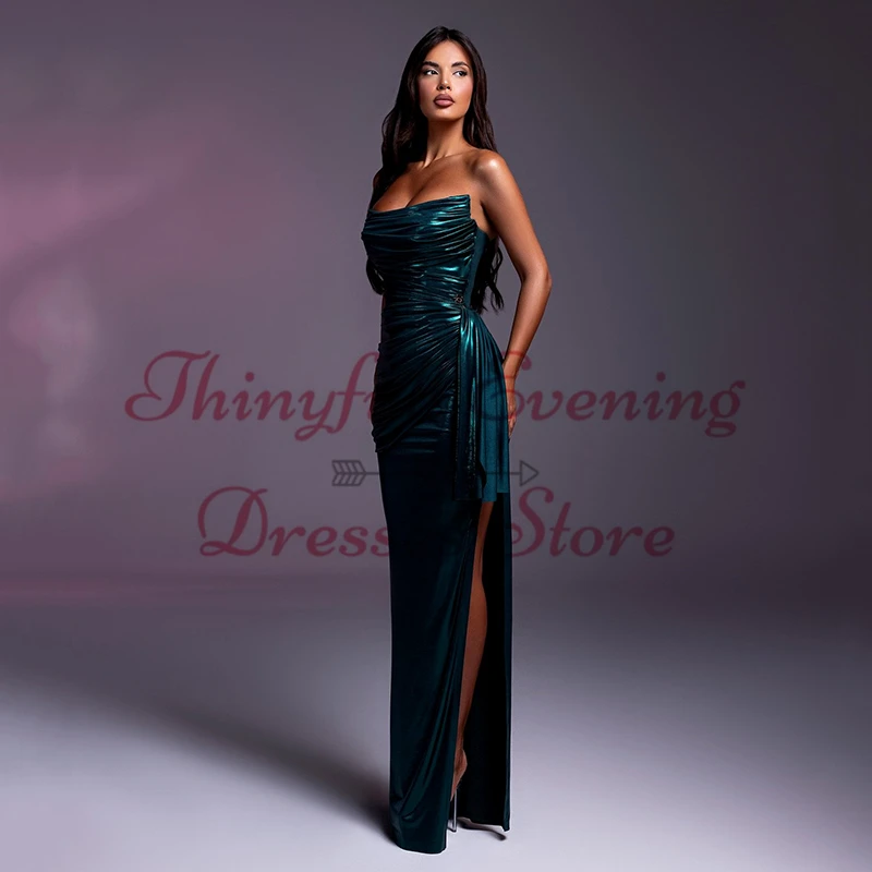Thinyfull 2025 Mermaid Prom Evening Dresses Stapless Floor Length Night Dress Formal Night Cocktail Party Prom Gowns Plus Size
