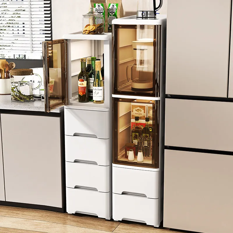 Bathroom sandwich storage cabinet drawer plastic storage cabinet for home use as a bathroom 20/35 wide gap storage cabinet