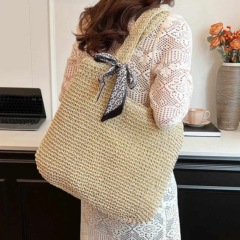 YOUDEYISI Large-capacity Beach Bag Female 2024 Fashion Literary Straw Shoulder Bag Female Large-capacity Woven Tote Bag